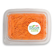 Thinly sliced sweet potato in a plastic container
